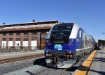 Caltrans SC-44 locomotive on a Capitol Corridor Train back at Sacramento Valley Sta